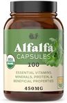 Complete Natural Products Pure Alfalfa Leaf - 100 Capsules - 630mg of Pure Dried Organic Alfalfa Leaf Powder in Veggie Capsules