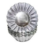 ZenShop Aluminium Cup Cake Tart Mould Set of 12 Pieces 7.5 cm x 2.5 cm