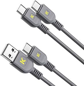 Fanttik USB C to USB C Cable(65W) & USB A to USB C Cable (18W), for iPhone 15/15Pro,MacBook Pro 2020, iPad Pro 2020, iPad Air 4, Samsung Galaxy S23+/S23 Ultra/S22 Ultra