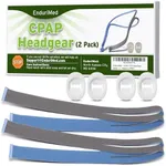 Adjustable CPAP Headgear Strap – Compatible with ResMed AirFit P10 Nasal Pillow Mask, Durable & Soft Nasal Pillow Mask Straps, 2-Pack with 4 Adjustment Clips