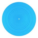 Turntable Platter Mat, 12 Inch Diameter Silicone Turntable Mat Anti-Static Anti-Slip Turntable Pad Record Player Mat LP Slipmat for Vinyl Record Mat Replacement Accessories (Blue)
