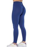 AUROLA Dream Collection Workout Leggings for Women High Waist Seamless Scrunch Athletic Running Gym Fitness Active Pants,Surf The Web XS