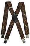 Olata Men's Adjustable Heavy Duty X-Shape Hunting Braces/Suspenders with Embossed Clips - 4cm. Hunting Season