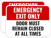 2PC Emergency Exit Only Sign, 14 x 