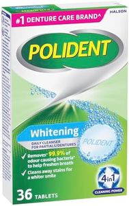 Polident Whitening Denture Cleaner Daily Cleanser for Partials/Dentures, 36 Pack