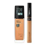 Maybelline New York Perfect Fit Me Flawless Matte Base Makeup Combo Liquid Conceal+Blend Duo Kit, Fit Me Foundation 310 (30Ml) + Fit Me Concealer Shade 30 (6.8Ml)