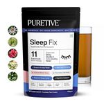 Puretive Sleep Fix Superfoods Mix | Natural Melatonin | Plant Based for Men & Women| For Deep Sleep, Stress Relief with Tagar, Ashwagandha Root, Reishi Mushroom | 100% PURE, Vegan | 100gms