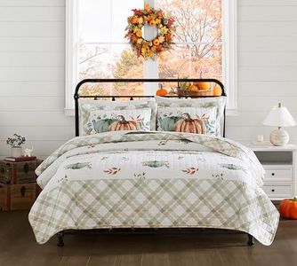 Avanti Linens - Quilt Set, Super Soft Bedding with Matching Shams, Fall Room Decor (Grateful Patch Collection, Full/Queen)