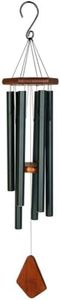 Nature’s Melody Premiere Grande Tunes Wind Chimes – Outdoor Windchime with 6 Tubes Tuned to E Pentatonic Scale, Rustproof Aluminum, Beech Wood & S Hook Hanger for Sympathy, Memorial Gift or Zen Garden