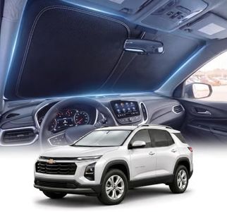 DMJN Windshield Sun Shade for Che-vrolet/Chevy Equinox (2018-2026), Car Sunshade for Front Windshield [Nano Ice-Crystal Coatings] UPF50+ Heat Block & UV Reflective - Protect Interior & Keep Cooler