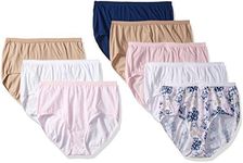 Just My Size Women's 8-Pack Cotton Brief Panty, Assorted, 11