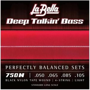 La Bella 750N Black Nylon Tape Wound Bass Guitar String