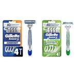 Gillette Sensor3 Men's Disposable Razor Bundle | Sensor3 and Sensor3 Sensitive (4 Razors Each)