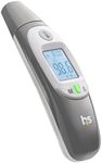 HealthSmart Compact Instant Read Infrared Digital Ear Thermometer, Measures Ambient Air Temperatures, Fahrenheit and Celsius Readings, FSA & HSA Eligible, Grey (Pack of 36)