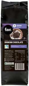 Oxfam fair Fairtrade Drinking Chocolate 1kg, made with certified Fairtrade cocoa.