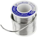 Canfield Pewter Finish Lead-Free Solder – Tin/Silver/Copper Alloy, Excellent Flow & Beading, 100% Safe for Jewelry & Stained Glass Projects, Melting Temp of 418°F-440°F