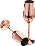 Stainless Steel Champagne Glasses, 