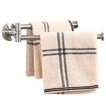 KES Kitchen Swivel Towel Rail 9-Inch Wall Mounted, Swing Out Towel Rack with 2-Arm SUS 304 Stainless Steel Brushed Finish, A2106S23-2