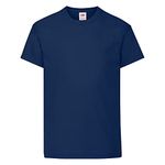 Fruit of the Loom Kids Original T Shirt - 21 Colours / Age 3-15 Yea - Navy - 911