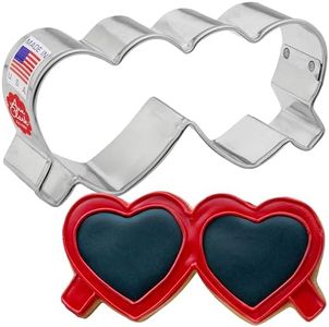 Heart Sunglasses Cookie Cutter 3.8", Made in USA by Ann Clark