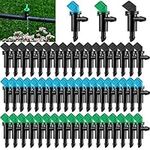 60Pcs Irrigation Drip Emitter, HOINCO 3 Sizes Garden Flag Irrigation Dripper Emitter, for Lawn, Trees, Shrubs,Garden (1 GPH Black,2 GPH Blue,4 GPH Green)