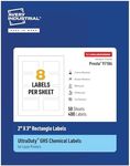 Avery UltraDuty GHS Labels, Waterproof, 2 X 3 Inch Rectangle Printable Labels, Pack of 400 White Labels for Use with Laser Printers