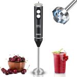 INALSA Electric Hand Blender with 450W Powerful DC Motor|Variable & Turbo Speed|Super Silent|Ultra Sharp SS Blade & Detachable Stem|Blender for smoothie and juices,Whip,Chop-Robot Inox 450 SS