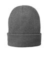 Port & Company Fleece-Lined Knit Cap. CP90L Athletic Oxford OSFA