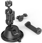 SMALLRIG Double-Layer Suction Cup Mount for Smartphone/Action Camera, Car Mount w Phone Holder for iPhone for GoPro for DJI Osmo, Dual Ball Head 360° Rotation for Car Windshield Window, SC-1K - 4275