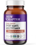 New Chapter Men's Multivitamin for Immune, Stress, Heart + Energy Support with Fermented Nutrients - Every Man's One Daily, Made with Organic Vegetables & Herbs, Non-GMO, Gluten Free - 72 ct