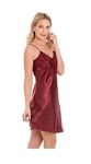 Chemise Nighties for Women Plus Size Lingerie UK, Underskirts and Petticoats for Under Dress, Satin Nightdresses for Women UK, Silk Camisole Dress with Spaghetti Straps Burgundy