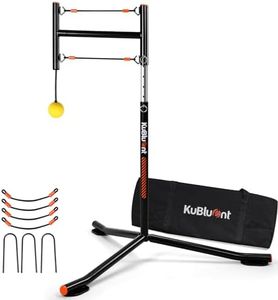 KuBluent Rock III Heavy Duty Height Adjustable Baseball & Softball Batting Trainer, Auto-Reset, Provides Realistic Hitting Feedback