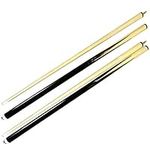 ISPIRITO Pool Cues 2-Piece 58 Inch House Bar Billiard Cue Sticks 13mm Glue-on Tips Hardwood Wooden Cues Set of 2