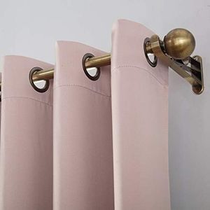Sun Zero Nordic 2-pack Theater Grade Extreme 100% Blackout Grommet Curtain Panel Pair, 52" x 84", Blush