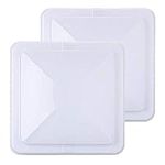 Podoy 14 Inch RV Roof Vent Cover Trailer Camper Vent Lid for Vortex Vent Fan RV Accessories RV Roof Vent White -2 Pack