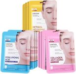 12 Pack Face Masks Skincare,Collagen Face Mask for Women, Hyaluronic acid Face Mask, Hydrating Face Masks, Face Sheet Mask for All Skin Types, Moisturizing Facial Mask, Anti-Aging, Brightening, Smoothing,