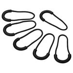 PATIKIL Zipper Pulls Replacement, 15 Pack Extension Cord Handle Plastic U-Shape Tab Tag Extender for Luggage Backpacks, Jackets, Handbags Black