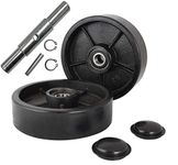 Pallet Jack Steer Wheel Kit Fit BT L 2000-U, BT L 2300-U, LHM 230, Steering Wheels Set with Axle, Fasteners and Protective Caps