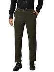 BLUE TYGA Office Joggers Lite for Men, Comfortable Trousers with Stretchablity Olive