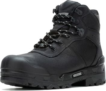 WOLVERINE Warrior, Men's, Comp Toe, EH, PR, WP/Insulated, 6 Inch Boot, Black, 7