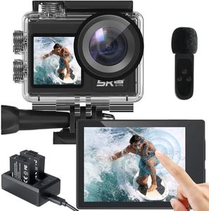 Action Camera 5K 30FPS Underwater Camera Snorkeling 131FT, Waterproof Camera with EIS Stabilization, 2-in-1 Wireless Mic and Remote, 5X Zoom, 170° Wide Angle