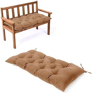 Waterproof Lounger Seat Cushions Outdoor Loveseat Bench Seat Pads Tufted Bench Cushion (47.2 X 19.7 Inch, Khaki)