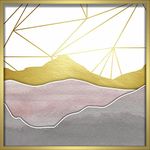 Linden Ave AVE10303 Watercolor Mountains-Blush Shadowbox Wall Art