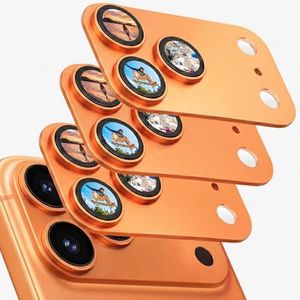 Bouvardia for iPhone 17 Pro Max Camera Lens Protector [Real Full Protection], Solid Metal Body, 9H+ High-Alumina Tempered Glass, Strong Adsorption & Case-Friendly (Orange, 3-Pack)