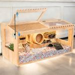 Wooden Hamster Cage,32"x16"Large Ha