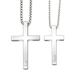 Couple Cross Necklace Set His Hers 