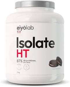 ISOLATE HT | Isolat de Protéines en Poudre | Jusqu’à 87% de Protéines | Riche en BCAA et Glutamine | Proteine Musculation Rapide | Texture Onctueuse Goût Cookies | Faible en Lactose | 2 KG | Eiyolab