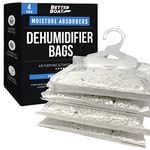 4 Pack Boat Dehumidifier Moisture Absorber Hanging Bags and Charcoal Smell Remove Damp Musty Smell | Basement Closet Home RV or Boating