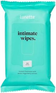 Lunette Intimate Wipes, Pack of 50, White