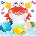 Baby Bath Toys for Toddlers, Crab Bath Bubble Maker with 12 Songs, 3 Pack Wind-up Poor Toys for Kid, Bathtub Toys As Birthday for Boys Girls